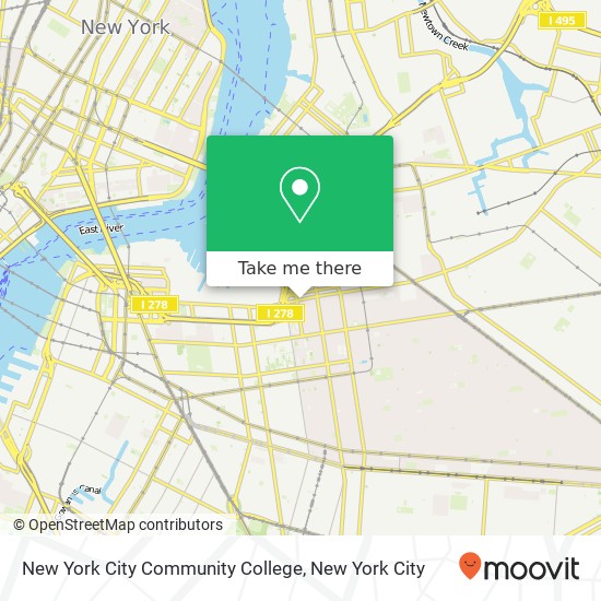 New York City Community College map