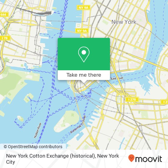 New York Cotton Exchange (historical) map