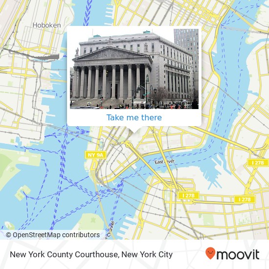 New York County Courthouse map