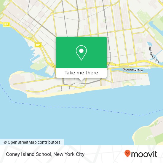 Mapa de Coney Island School