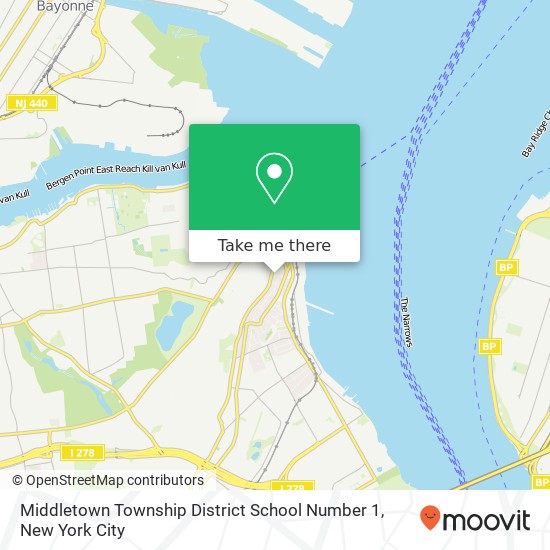 Middletown Township District School Number 1 map