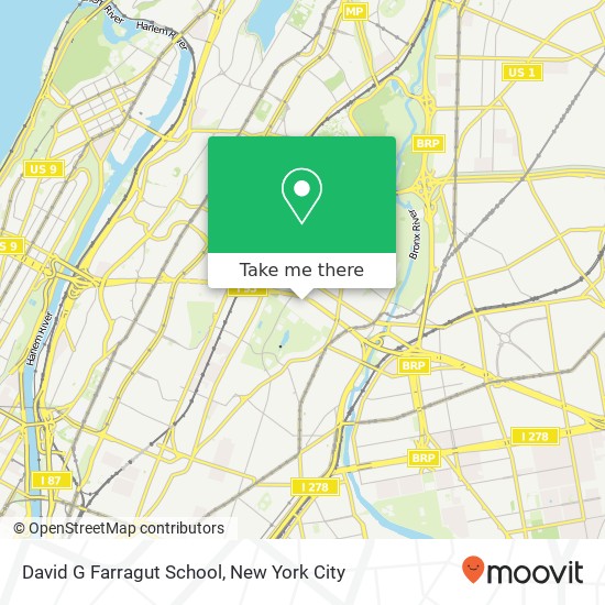 David G Farragut School map