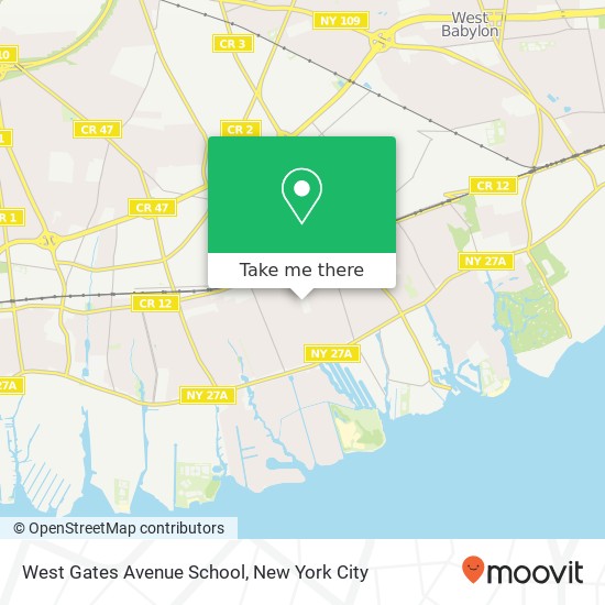 West Gates Avenue School map