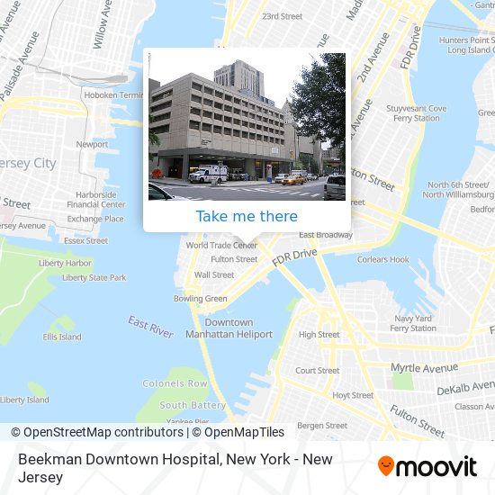 Mapa de Beekman Downtown Hospital