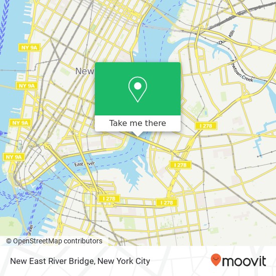 New East River Bridge map