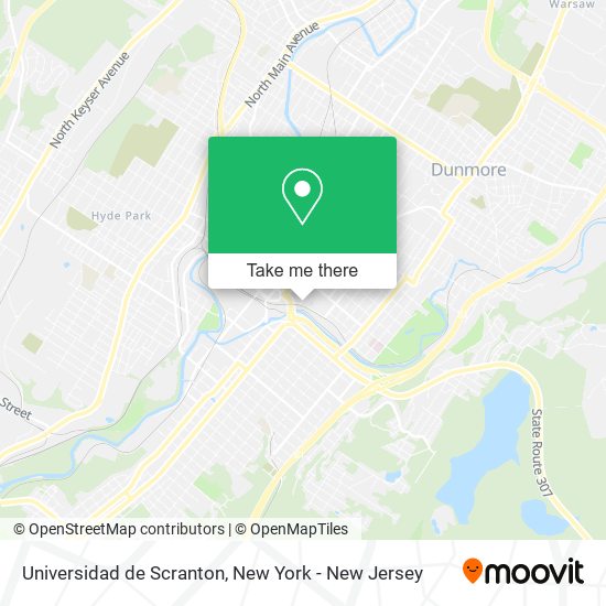 Mapa de Universidad de Scranton