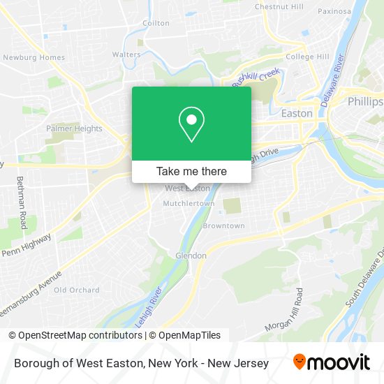 Mapa de Borough of West Easton