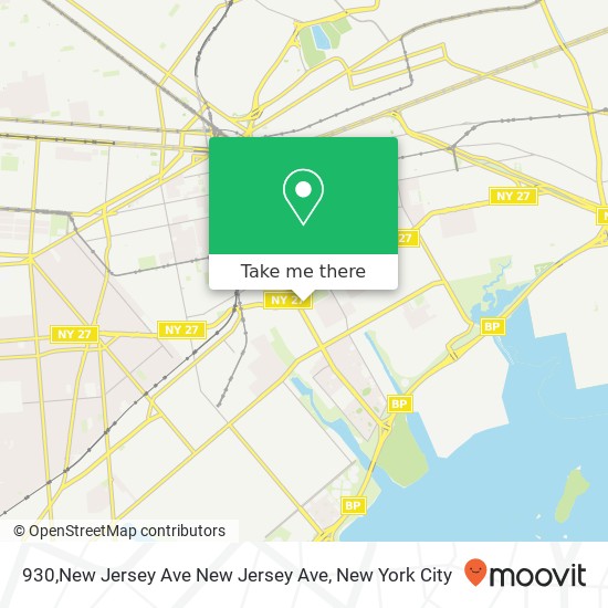 Mapa de 930,New Jersey Ave New Jersey Ave, Brooklyn (New York), NY 11207