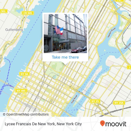 Mapa de Lycee Francais De New York