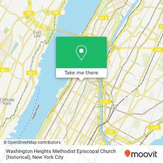 Washington Heights Methodist Episcopal Church (historical) map