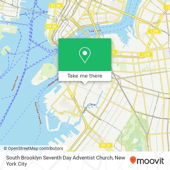 Mapa de South Brooklyn Seventh Day Adventist Church