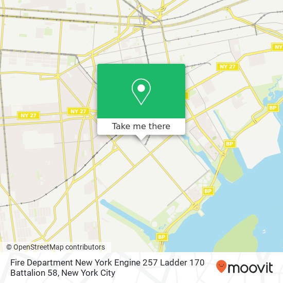 Fire Department New York Engine 257 Ladder 170 Battalion 58 map