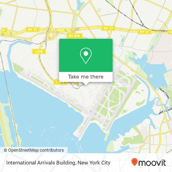 International Arrivals Building map