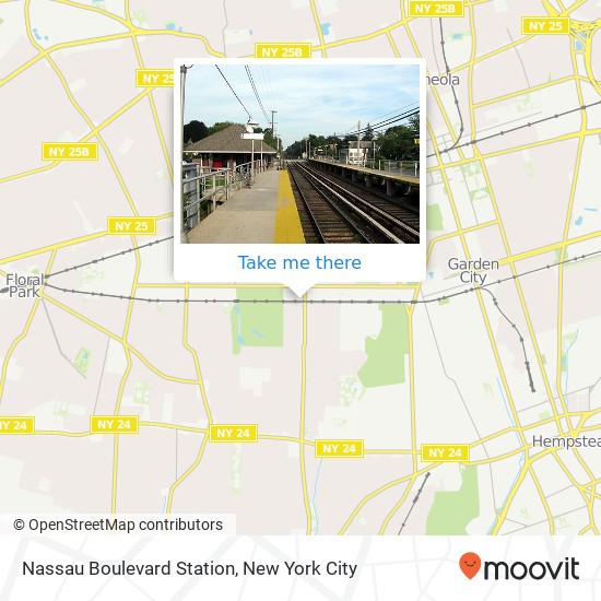 Nassau Boulevard Station map