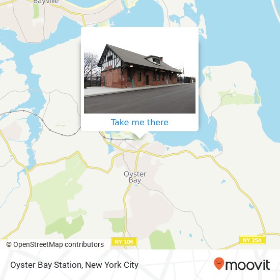 Oyster Bay Station map