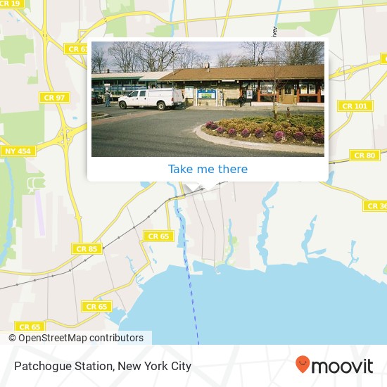 Mapa de Patchogue Station