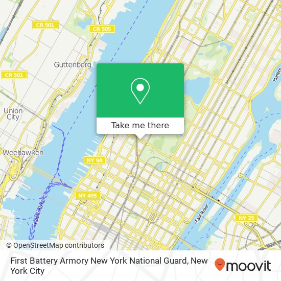 Mapa de First Battery Armory New York National Guard