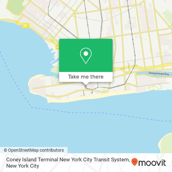 Coney Island Terminal New York City Transit System map