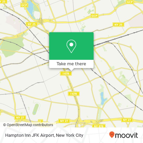 Hampton Inn JFK Airport map