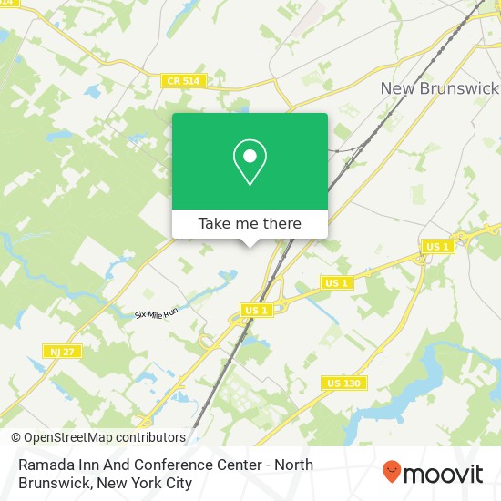 Mapa de Ramada Inn And Conference Center - North Brunswick