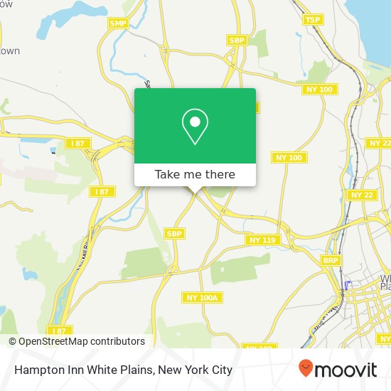 Hampton Inn White Plains map