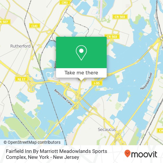 Fairfield Inn By Marriott Meadowlands Sports Complex map