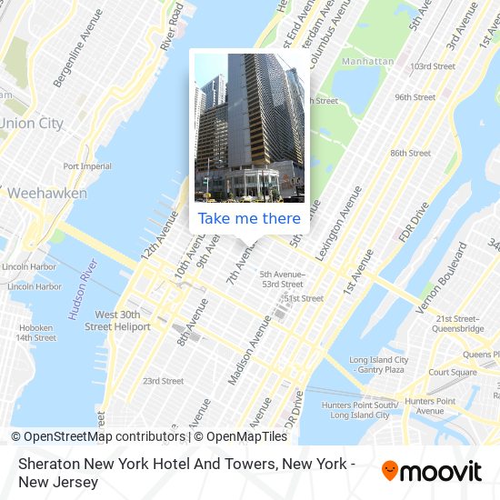 Sheraton New York Hotel And Towers map