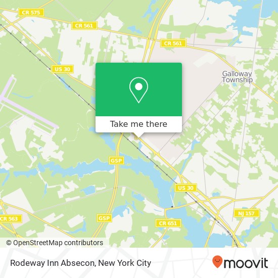 Rodeway Inn Absecon map