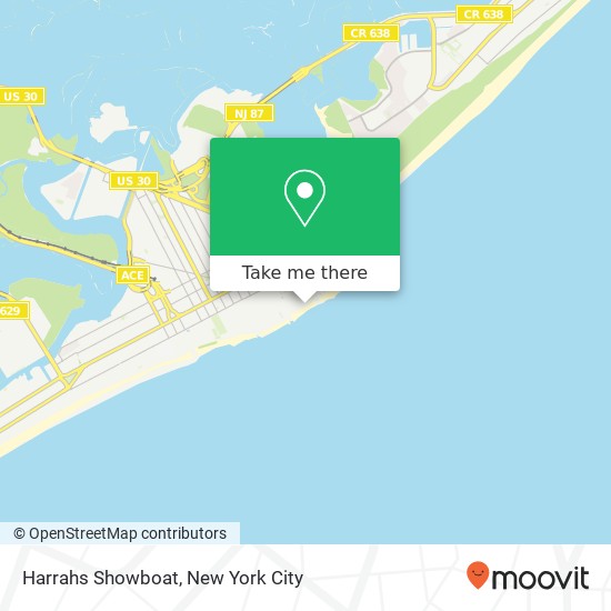 Harrahs Showboat map