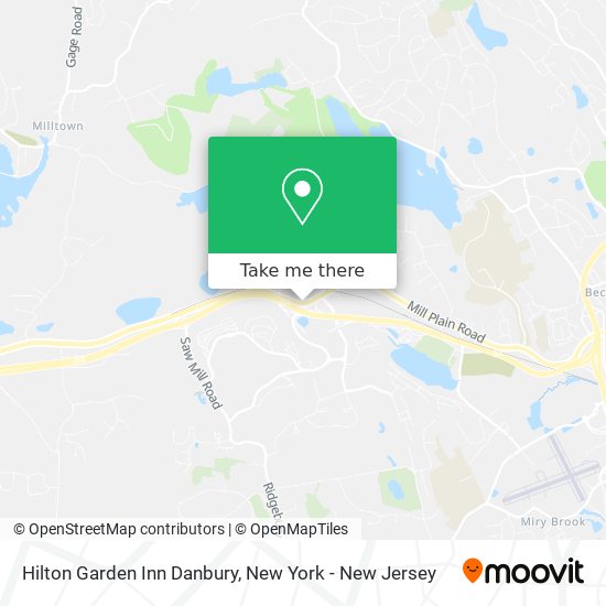 Hilton Garden Inn Danbury map