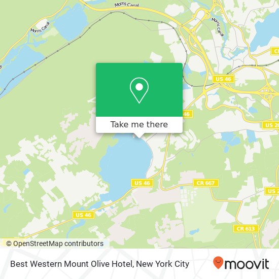 Best Western Mount Olive Hotel map