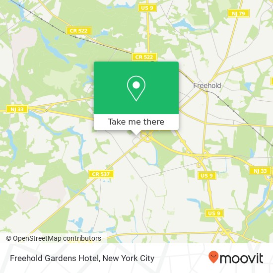 Mapa de Freehold Gardens Hotel
