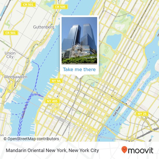 Mandarin Oriental New York map