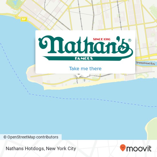 Nathans Hotdogs map
