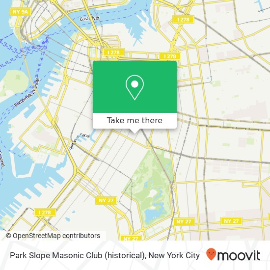 Park Slope Masonic Club (historical) map