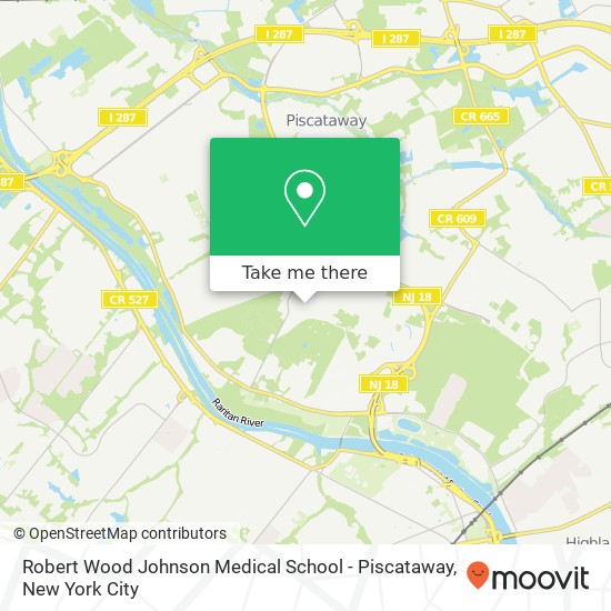 Mapa de Robert Wood Johnson Medical School - Piscataway