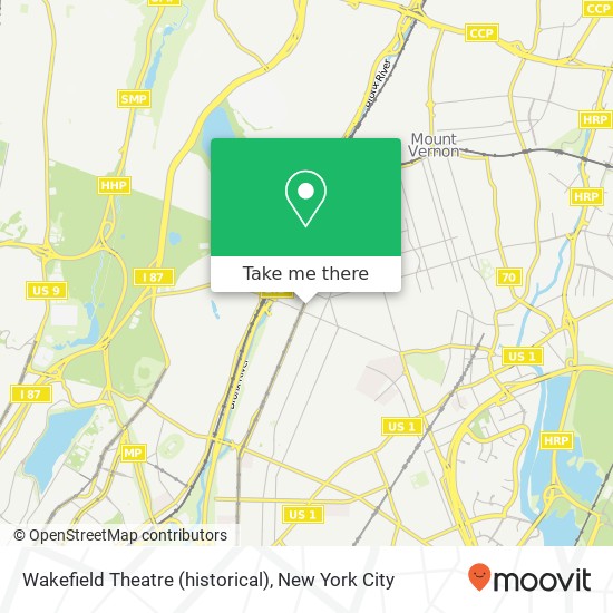 Wakefield Theatre (historical) map