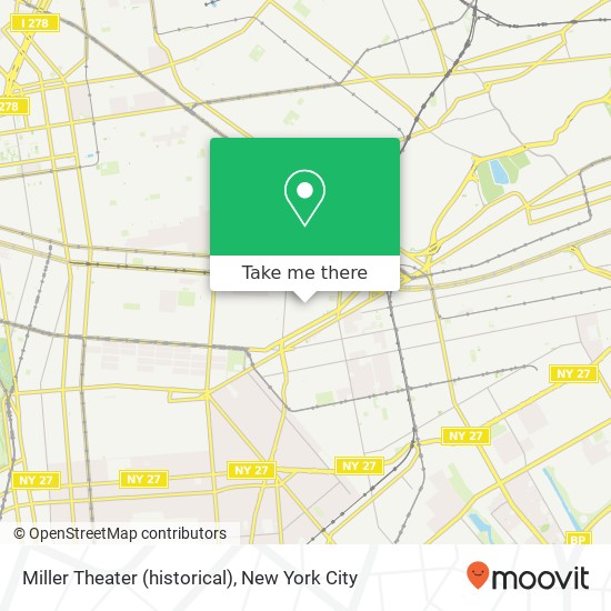 Miller Theater (historical) map