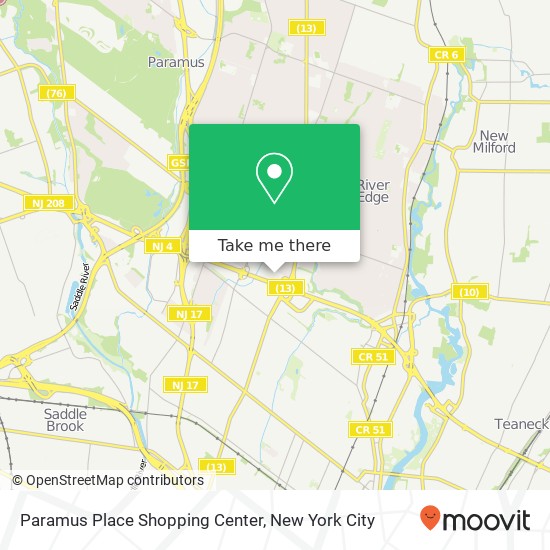 Mapa de Paramus Place Shopping Center