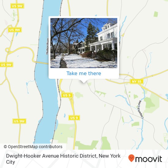 Dwight-Hooker Avenue Historic District map