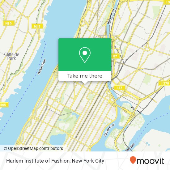 Mapa de Harlem Institute of Fashion