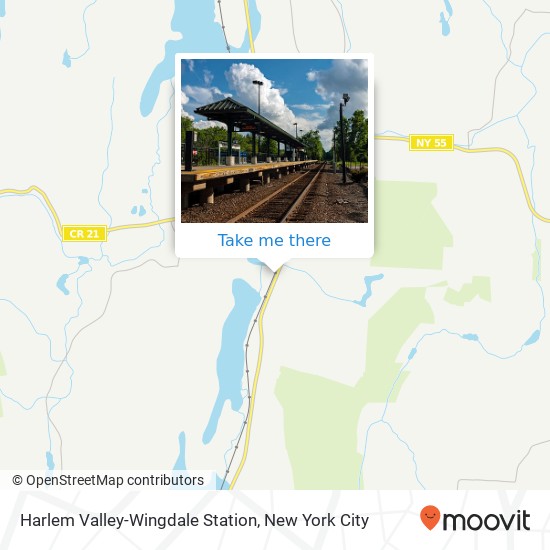 Harlem Valley-Wingdale Station map