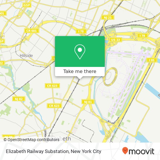 Elizabeth Railway Substation map