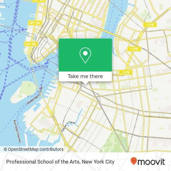 Professional School of the Arts map