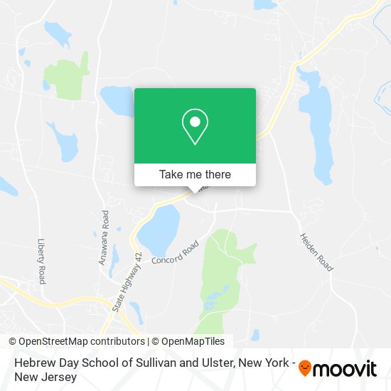 Mapa de Hebrew Day School of Sullivan and Ulster