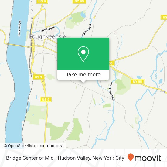Bridge Center of Mid - Hudson Valley map
