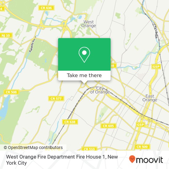 West Orange Fire Department Fire House 1 map