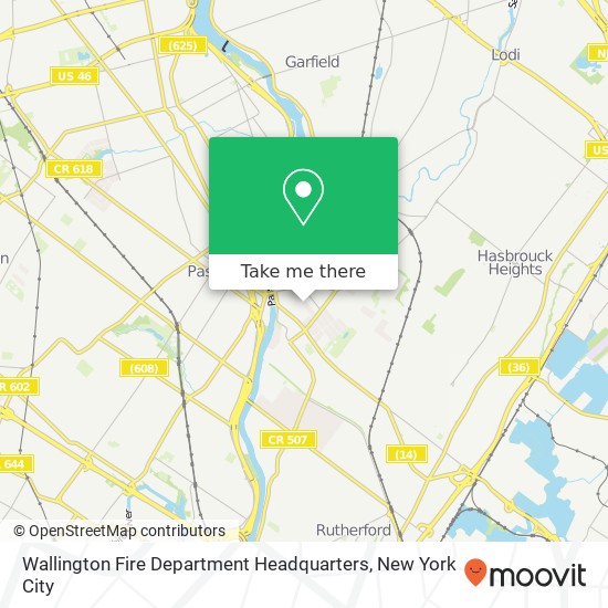 Wallington Fire Department Headquarters map