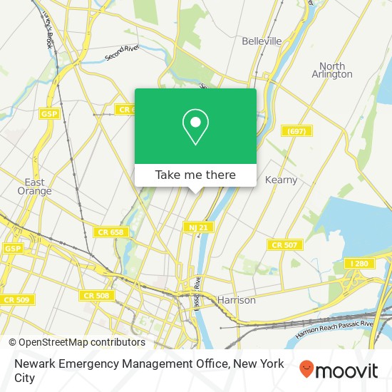 Mapa de Newark Emergency Management Office