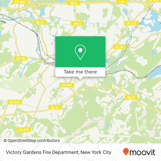 Victory Gardens Fire Department map